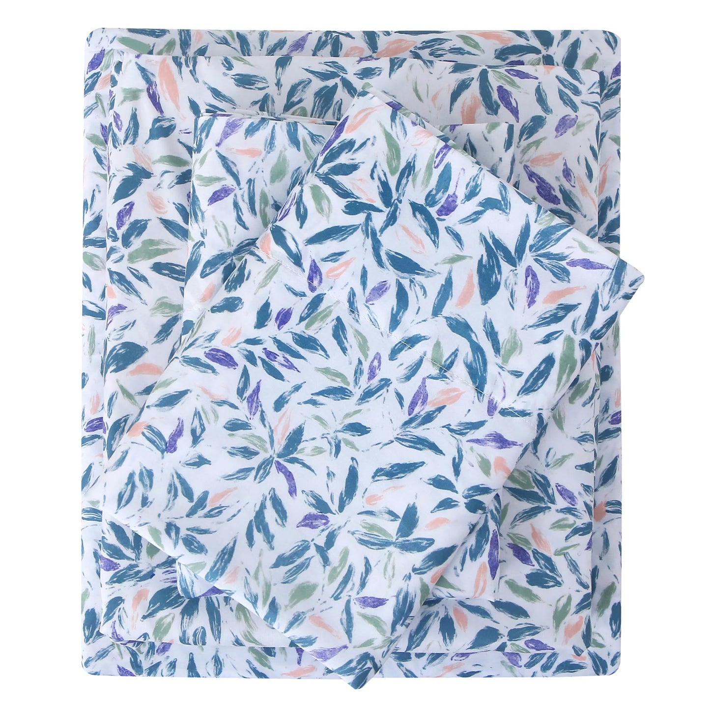 Viviland Floral Twin Sheet Set - 3 Piece Vintage Deep Green Flower Patterned Bed Sheets - Soft, Breathable Microfiber Sheets with Deep Pocket, Non-Slip Fitted Sheets & Pillowcases