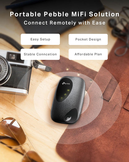 TP-Link M7000 4G MiFi, Portable Travel WiFi, Low Cost Unlocked LTE Cat4 Mobile Hotspot Dongle, Caravan WiFi with SIM Card Slot, High Global Compatibility, Easy App Management