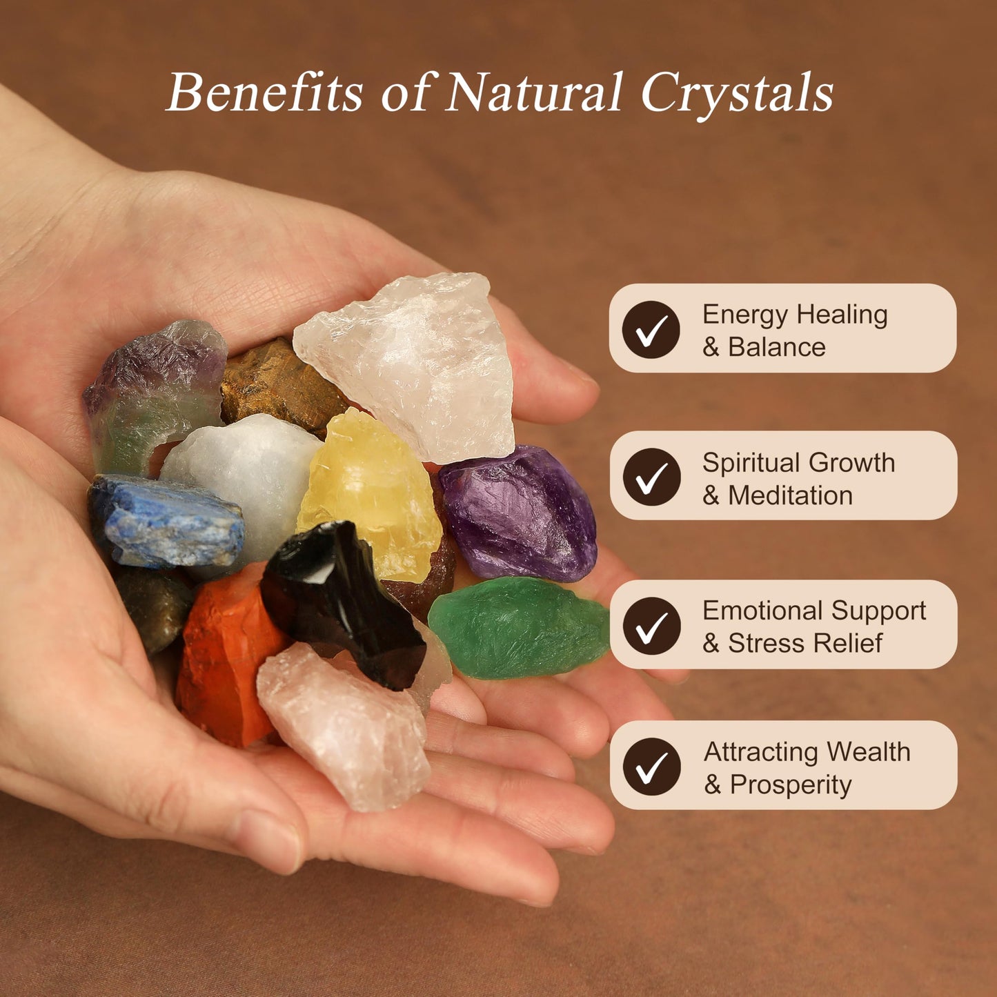 Magic and Miracles 7 Chakra Crystal Tree of Life Crystals and Healing Stones Gemstone Bonsai Trees for Home & Office Décor Feng Shui Money Tree House Warming Gifts, Good Luck & Spiritual for Women