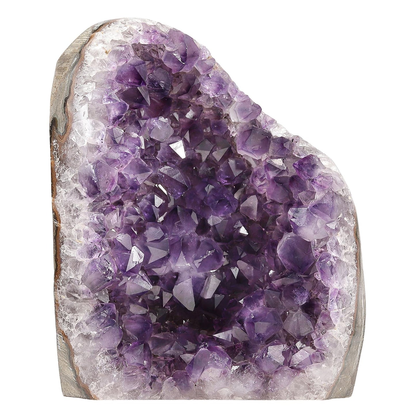 Sportmusies Natural Amethyst Cluster Specimen Home Desk Decoration, Irregular-Shaped Raw Geode Crystal for Meditation Healing, 3.74-6.29 inches