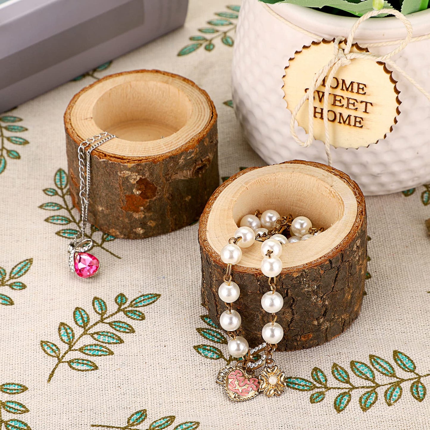 OwnMy Set of 24 Wooden Tea Light Candle Holders Votive Candle Holders, Rustic Wooden Pillar Candle Stands Vintage Tealight Holders Set Candle Centerpieces for Dining Table Wedding Party, 1.6" H