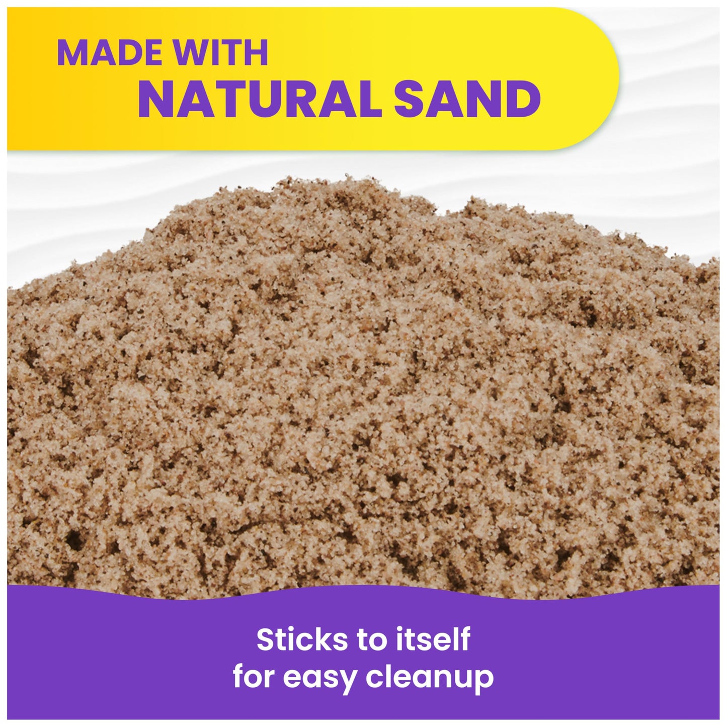 Kinetic Sand, 3.25lbs Beach Play Sand, Moldable Sensory Toys for Kids, Resealable Bag (Packaging May Vary), for Ages 3 and up