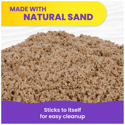 Kinetic Sand, 3.25lbs Beach Play Sand, Moldable Sensory Toys for Kids, Resealable Bag (Packaging May Vary), for Ages 3 and up