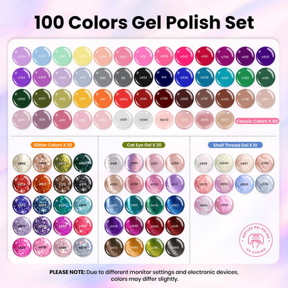 Beetles Gel Nail Polish Kit with U V Light -54 Pcs Gel Nail Kit Four Seasons Glow 32 Colors Set with Base Matte & Glossy Top Coat Soak Off Home DIY Manicure Nails Beginners Gifts for Women Teen Girls