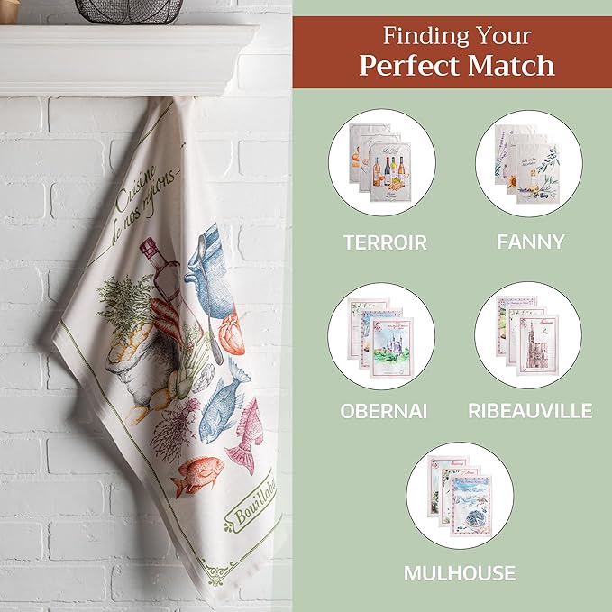 Maison d' Hermine Kitchen Towels Set of 3 100% Cotton 27.50" x 20" Reusable