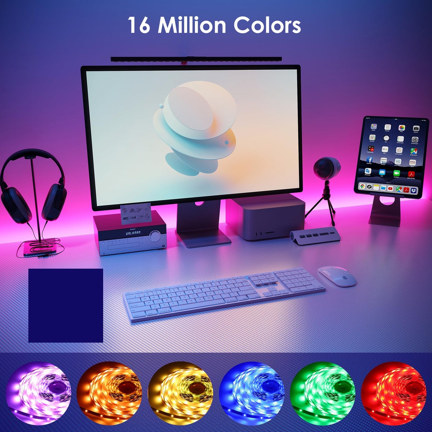 HOVVIDA LED Strip Light Lights 30M, 30 LEDs/Meter, 24V RGB LED Strip, 900 LEDs, 2x15M, APP and Remote Control, Music Mode, Timer Mode, LED for Bedroom, Living Room, Kitchen, Party