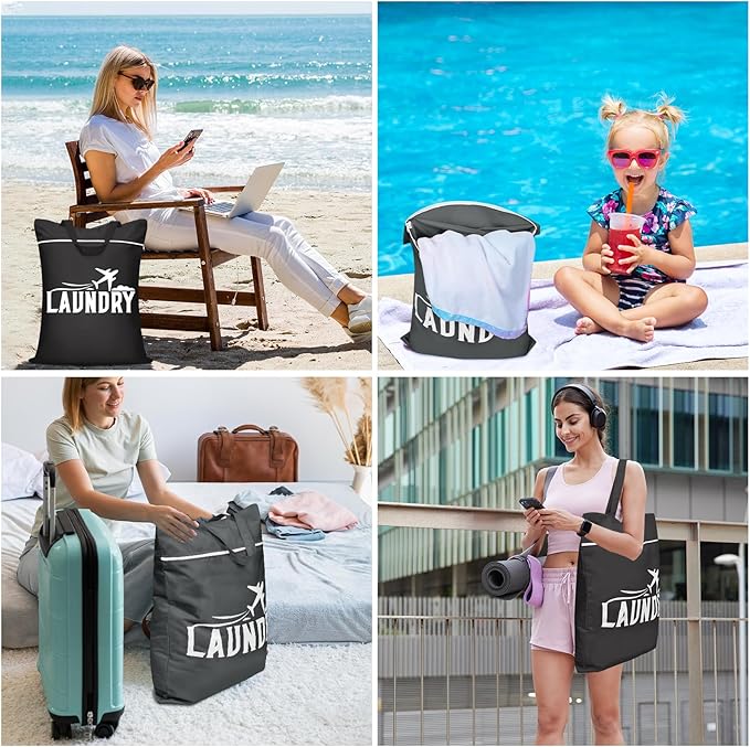 2 Pcs Large Travel Laundry Bags