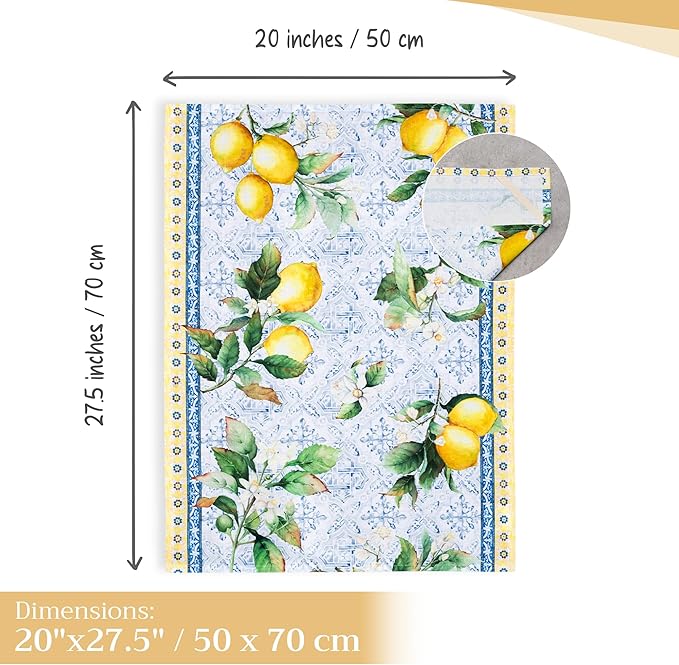 Maison d' Hermine Kitchen Towels Set of 3 100% Cotton 27.50" x 20" Reusable