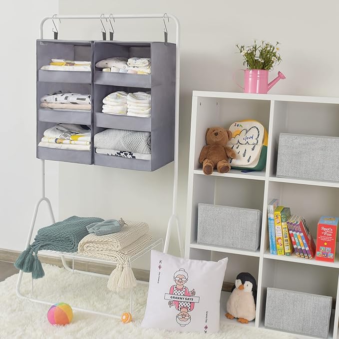 GRANNY SAYS 3-Shelf Closet Organizers and Storage, Foldable Hanging Closet
