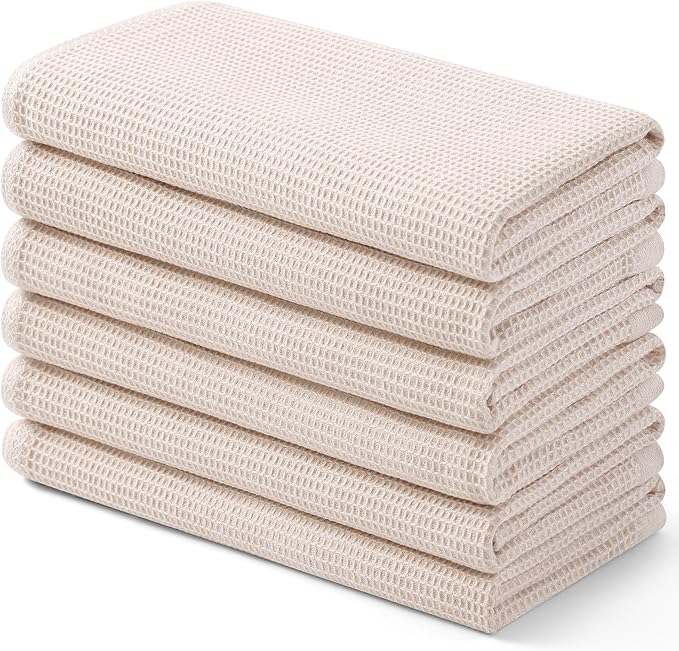 Homaxy 100% Cotton Waffle Weave Kitchen Towels