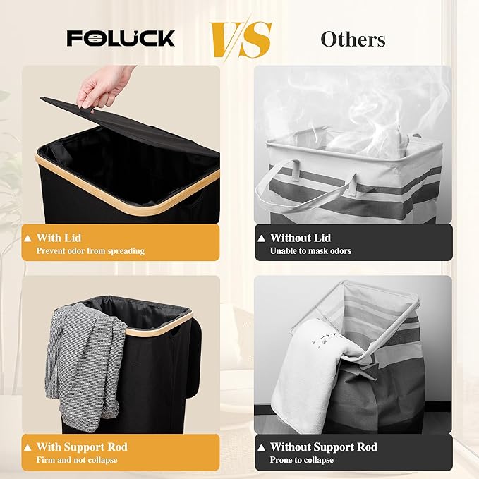 Large Laundry Hamper, 100L Waterproof Laundry Basket