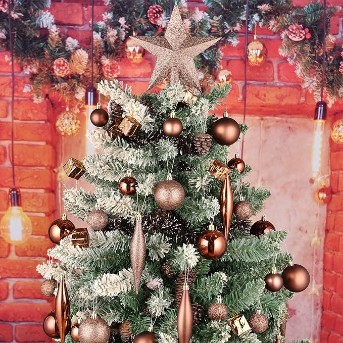30ct Halloween Ball Ornaments, 2.36" Shatterproof Tree Decorations, Perfect Hanging Ball for Indoor/Outdoor Holiday Christmas Party Decor (Brown)