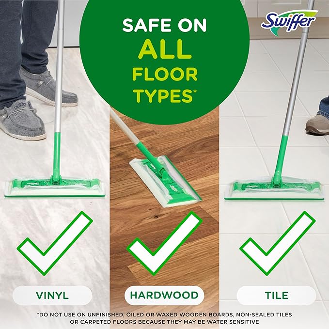 Swiffer Sweep + Mop, Wet Pads Refill, Floor Cleaner