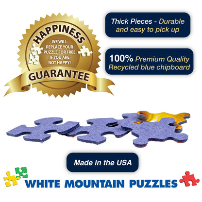 White Mountain Halloween House 1000 Piece Halloween Jigsaw Puzzle for Fall and Autumn
