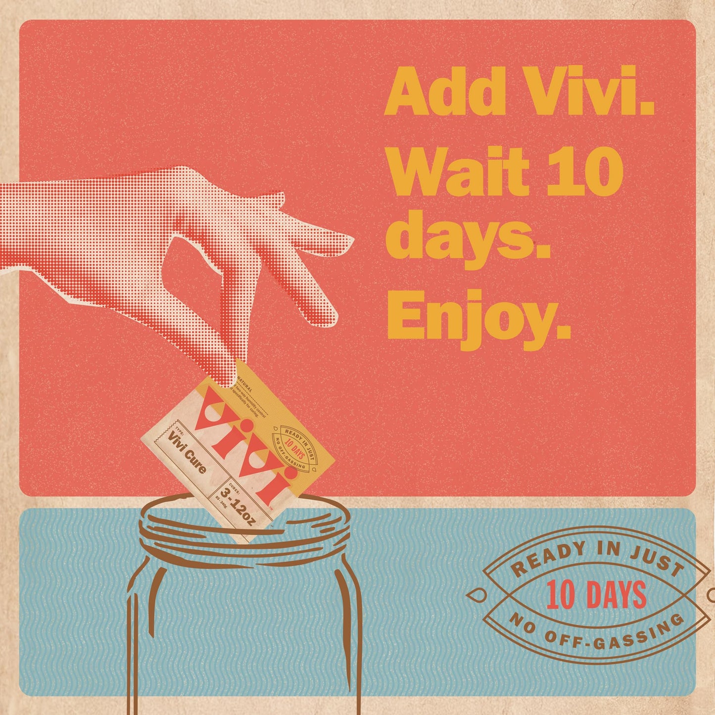 Vivi 10-Day Refining Process Humidity Control Packs | Balance Moisture for 3 to 12 oz in Any Airtight Storage Container, 4-Pack with Resealable Bag, Powered by Boveda