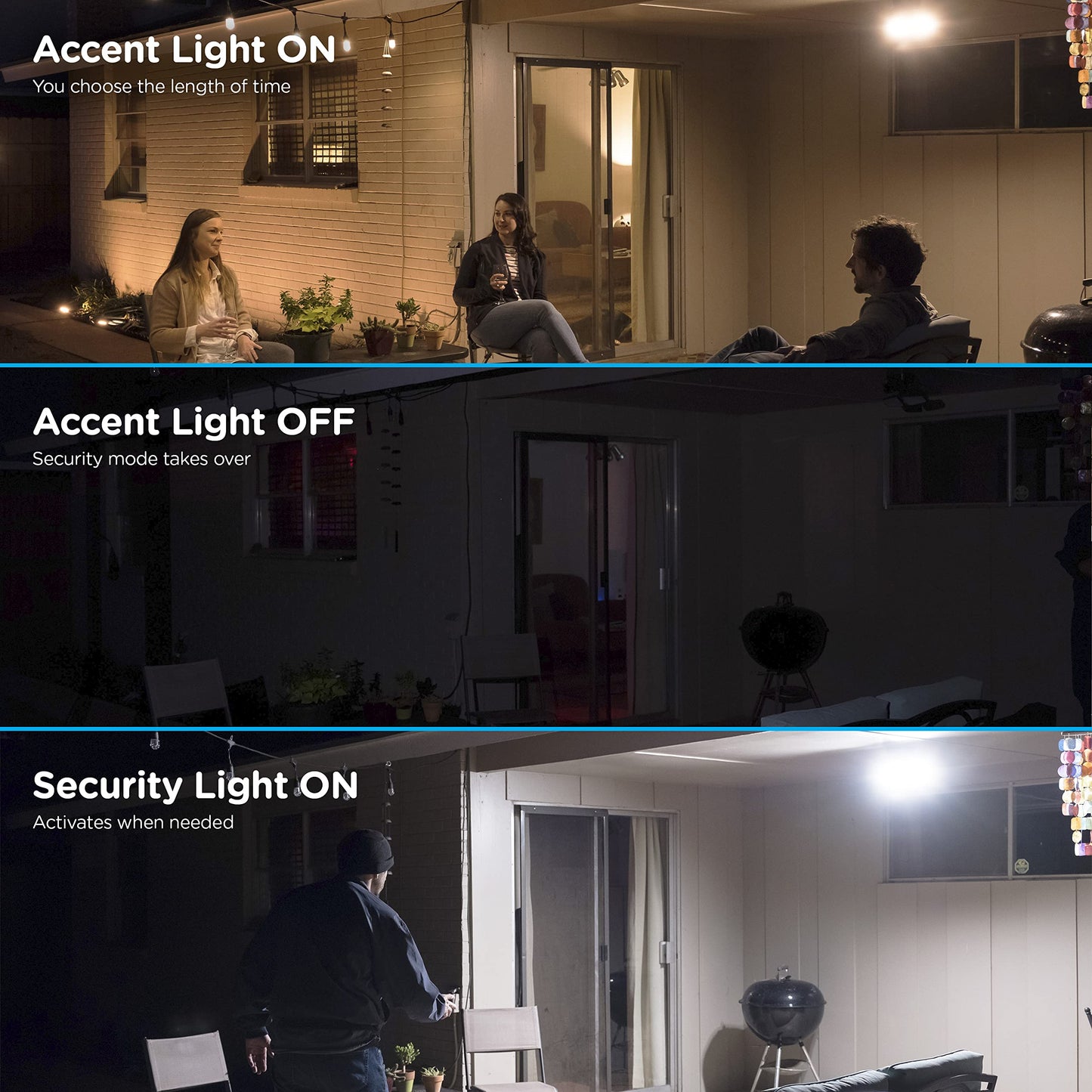 Enbrighten 2-in-1 LED Flood Light Outdoor, Security Light, 2480 Lumens, 2 Adjustable, 2200K-5000K, Motion Sensor Outdoor Light, White, 2 Head, Perfect for Driveway, Patio, Garage, and More, 40940