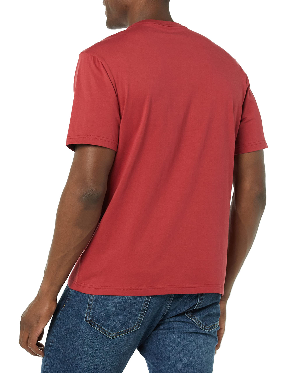 Amazon Essentials Mens T-Shirts, Regular-Fit, Short-Sleeve Crewneck Pocket, Pack of 2, Dark Red/Navy, XX-Large
