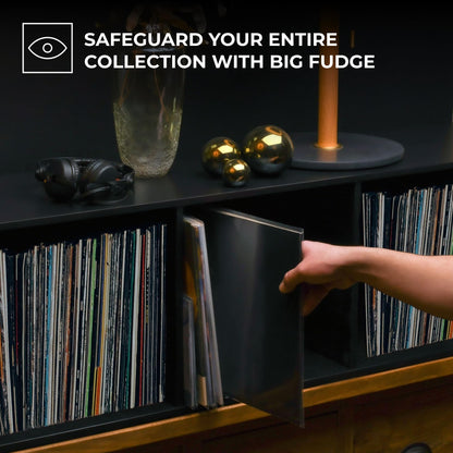 Big Fudge Vinyl Record Outer Sleeves - 50x Crystal Clear LP Album Covers in High-Density Polypropylene - Transparent Protective Cover for 12" Records - 3 mil Thick - Vinyl Record Sleeves