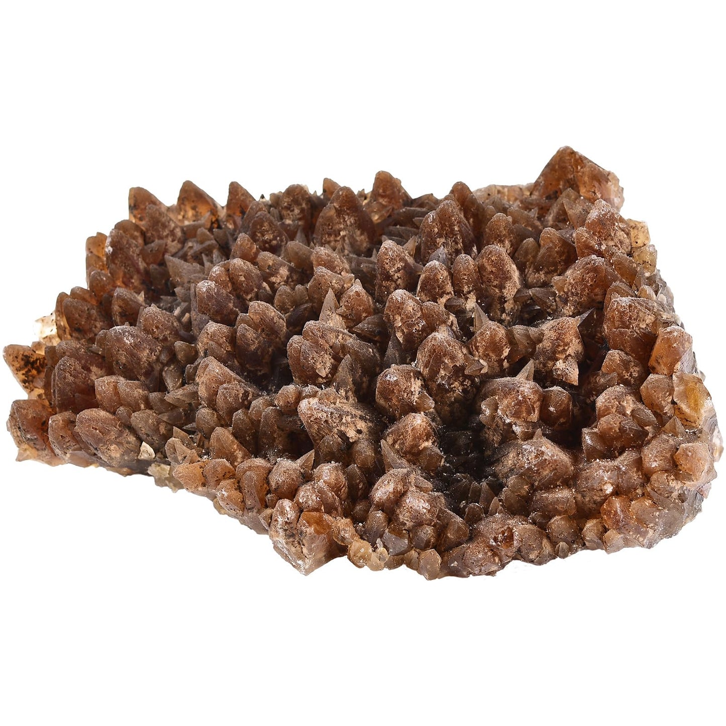 JIC Gem Natural Amber Calcite Healing Crystal Cluster Geode Raw Irregular Mineral Gemstone Large Home Decor 1.1-1.54 Lbs