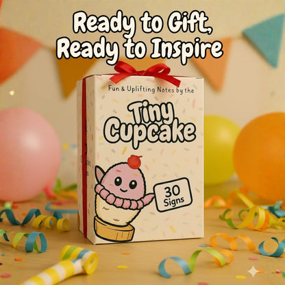 Friendship Gifts for Women - Handmade Positive Crochet Cupcake with 30 Cute Affirmation Cards for Emotional Support | Birthday Gift for Women, Best Friend, Bestie, Coworker | Mothers Day Present Idea