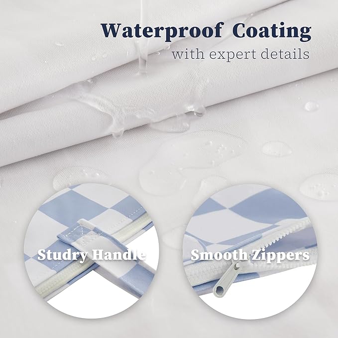 Checkered 2 Pcs Large Travel Laundry Bags
