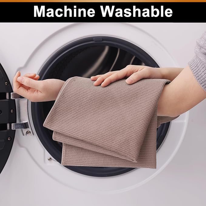 Homaxy 100% Cotton Waffle Weave Kitchen Towels