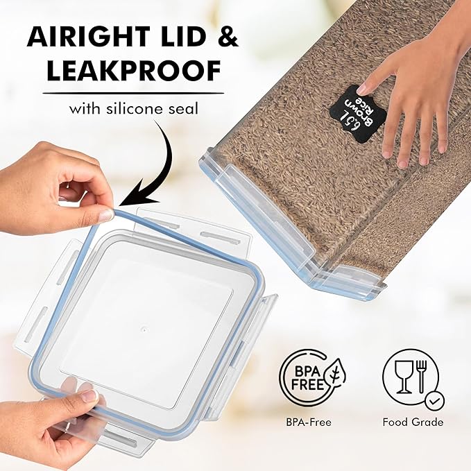 WHITE FEATHER SUPPLIES 2 PC Large Flour Sugar Storage Containers