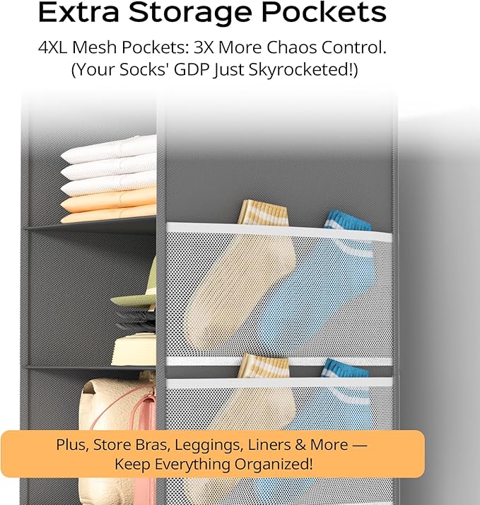 Extra Deep Hanging Closet Organizer