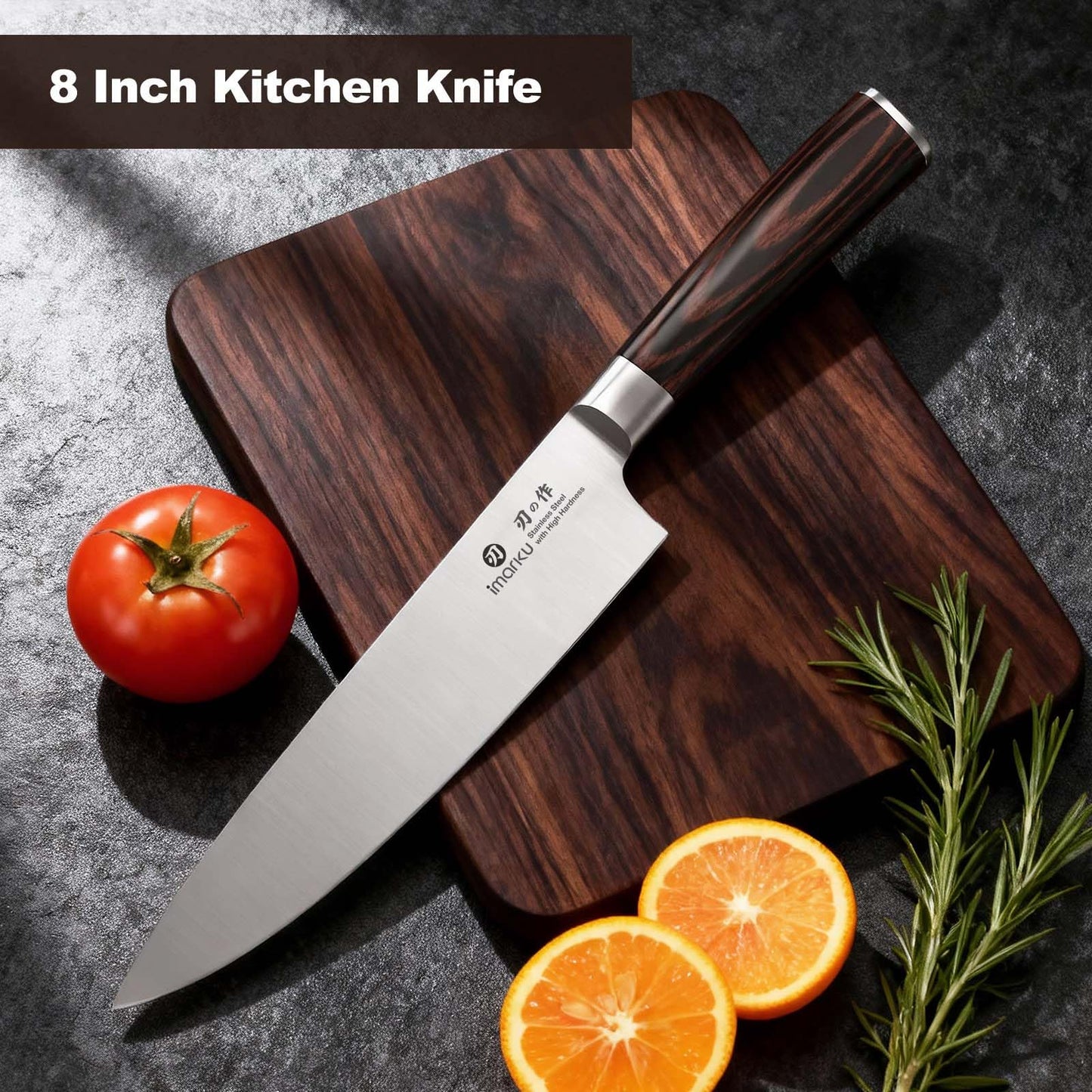 imarku Chef Knife 8 Inch, Professional Kitchen Knife in Japanese HC Steel, Super Sharp Knife With Ergonomic Handle, Cooking Knife With Gift Box, Kitchen Gadgets, Best Gifts for Family and Friends
