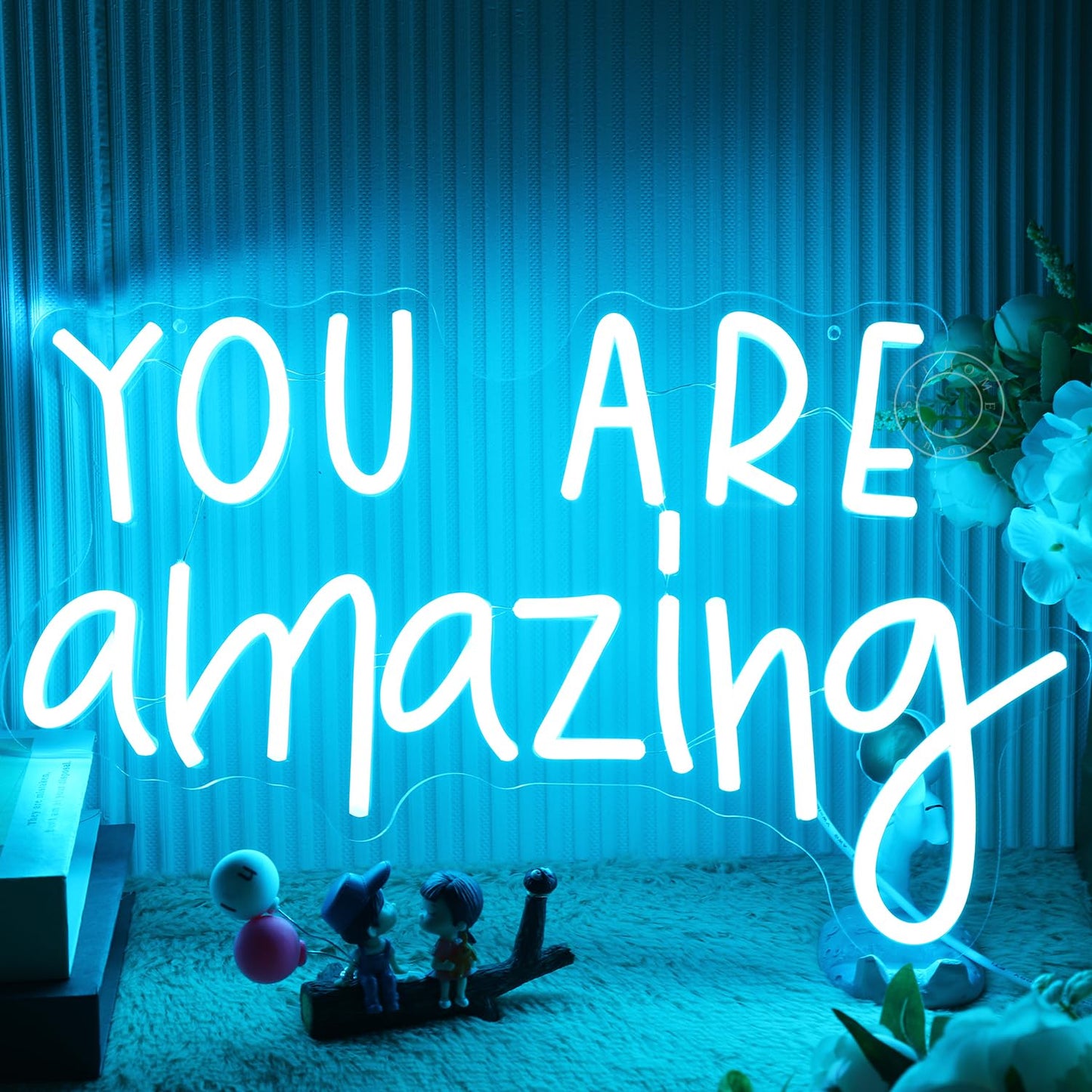 SYLHOME You Are Amazing LED Neon Light Sign 5V Girls Boys Bedroom Living Room Classroom Wall Decor Sign Hanging Smart Kid Birthday USB 16.9" X 10.6" Warm White