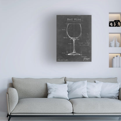 Wrapped Canvas Wall Art - Ethan Harper 'Barware Blueprint Iii' Wall Art for Living Room, Bedroom, or Office Décor - 18x24