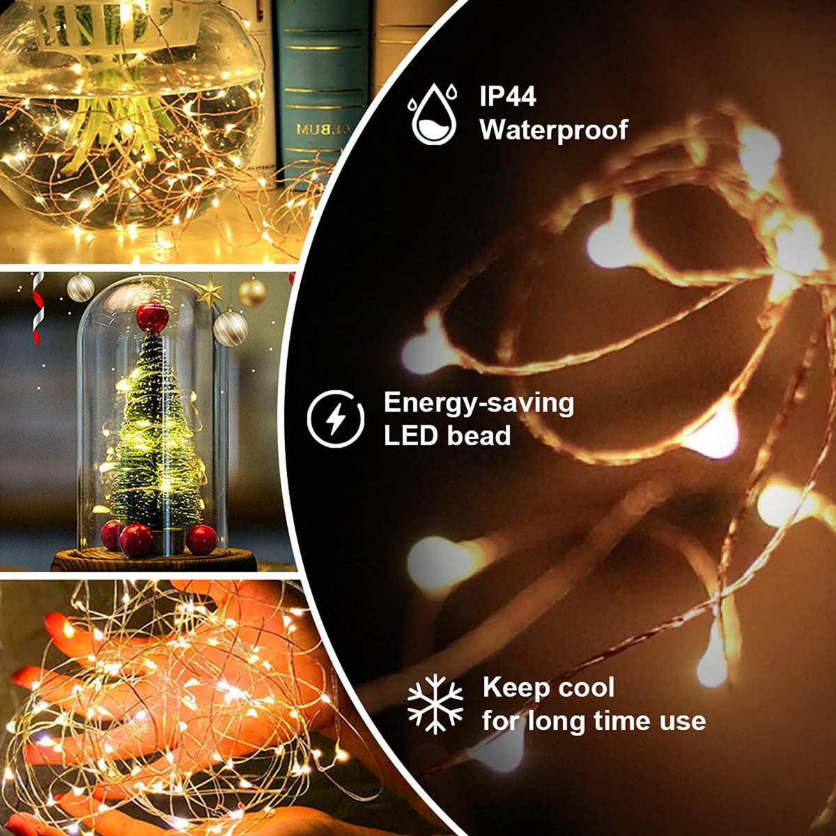 ZELUXDOT Fairy Lights Plug in,400FT 1200LEDs Waterproof Led String Lights,8 Modes Remote Twinkle Light for Outdoor Indoor Christmas Wedding Birthday Garden Party Decorations,Silver Wire,Warm White