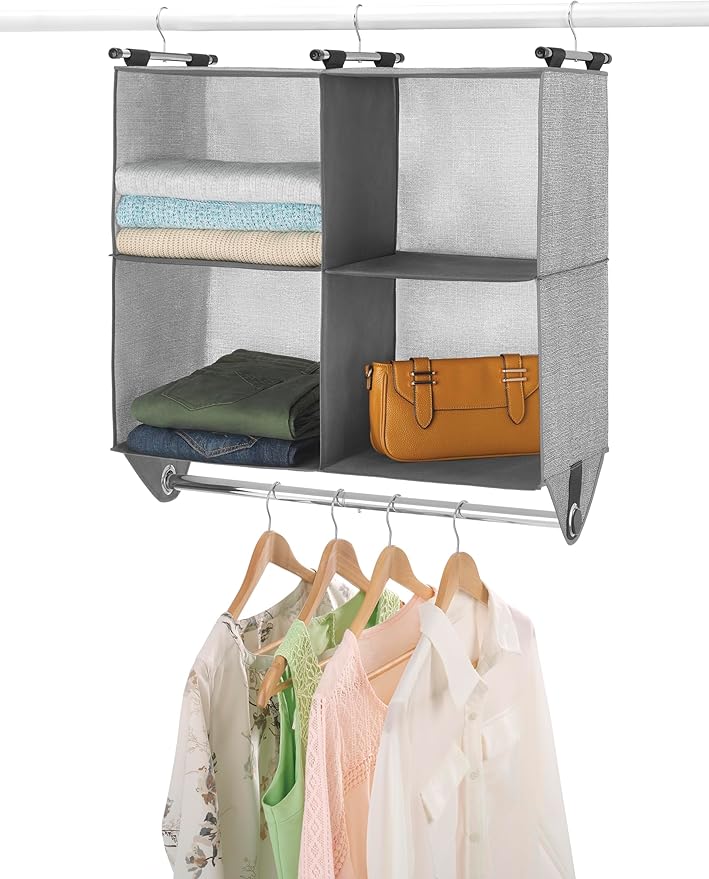 Whitmor 4 Section Fabric Closet Organizer Shelving