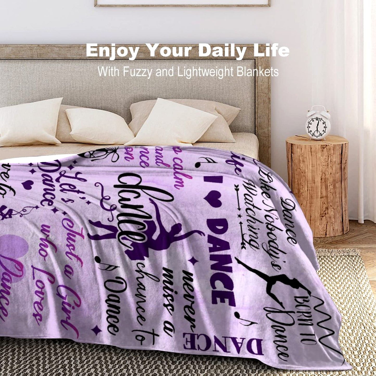 MIBDDK Dancer Gifts Blanket Dance Life Flannel Fleece Throw Blankets for Sofa Couch Bed Office All Season 50"X40"