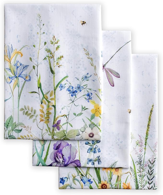 Maison d' Hermine Kitchen Towels Set of 3 100% Cotton 27.50" x 20" Reusable