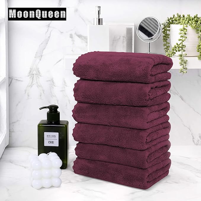 MOONQUEEN 6 Pack Premium Hand Towels