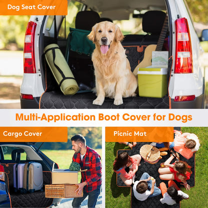 JOEJOY Car Boot Protector, Nonslip Waterproof Dog Car Seat Cover with Enduring Antifouling Liner, Side Protection and Easy to Clean, Boot Protector Blanket for Truck, SUV