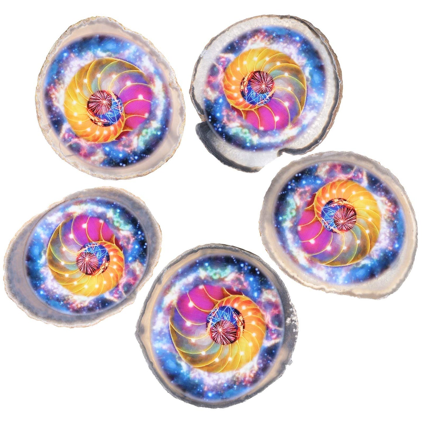 Amogeeli Natural Geode Agate Crystal for Office Home Decor, Prints Arts Decorative Stone with Stand