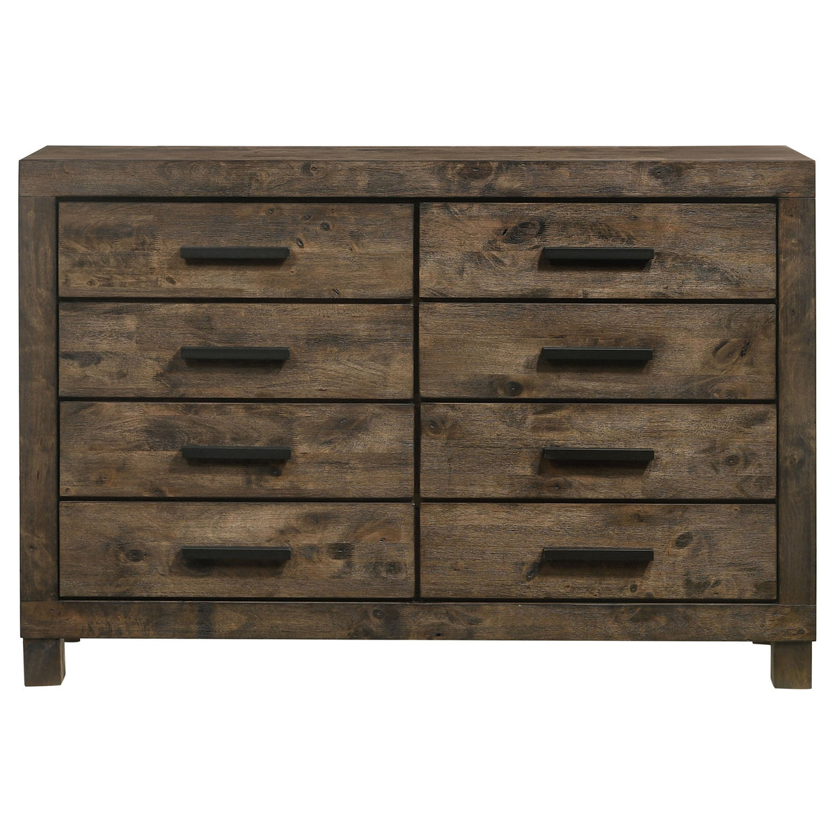 Coaster Home Furnishings Woodmont Farmhouse 58-inch 8-Drawer Bedroom Dresser Clothing Storage Cabinet Wide Chest of Drawers Organizer Unit Rustic Golden Brown 222633
