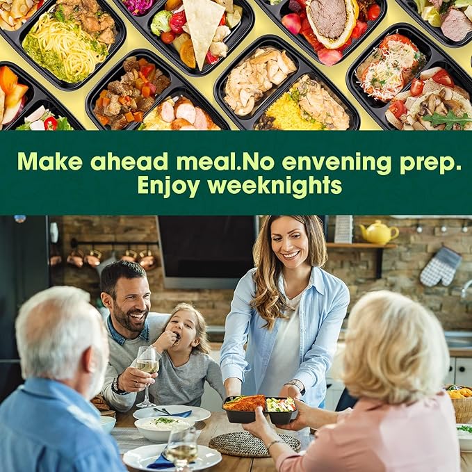 Glotoch 10 Pack 32OZ Meal Prep Containers Reusable Microwave Safe, Extra Large