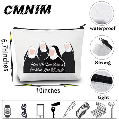 CMNIM Musical Makeup Bag How Do You Solve a Problem Like Quote Musical Theatre Gifts For Musical Fans Accessory Pouch