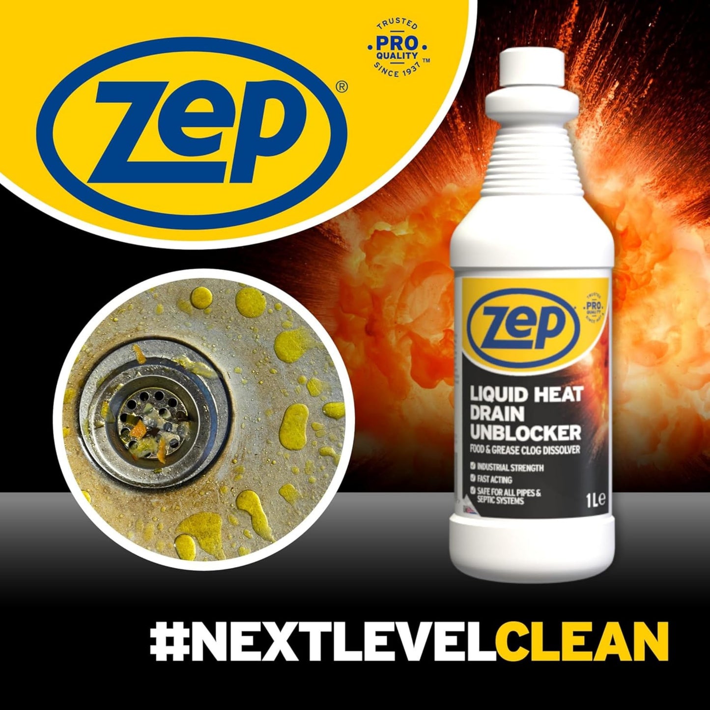 Zep Commercial Unblocker Heat Drain Liquid