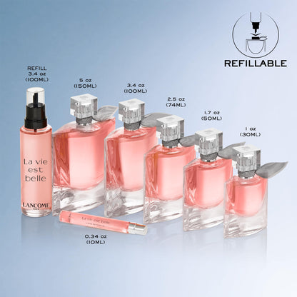 Lancôme La Vie Est Belle Eau de Parfum - Long Lasting Fragrance with Notes of Iris, Earthy Patchouli, Warm Vanilla & Spun Sugar - Floral & Sweet Women's Perfume, 1.7 Fl Oz