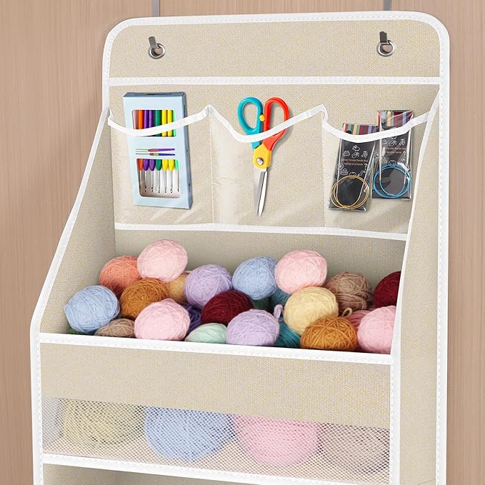 Univivi 5-Shelf Over Door Hanging Organizer Fabric Door Storage