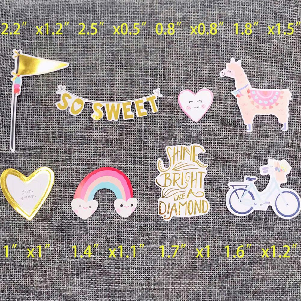 Scrapbook Stickers,80pcs Cardstock Stickers Love Stickers Decorative Masking Stickers for Personalize Laptop Scrapbook Daily Planner and Crafts