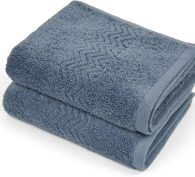 Cleanbear 100% Cotton Hand Towels, Highly Absorbent, 13 x 28 Inches