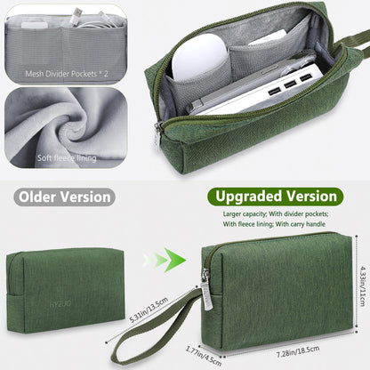 HYZUO 13 Inch Laptop Sleeve Bag Set for MacBook Air 13 M4/M3/M2/M1 2025-2018, MacBook Pro 13 M2/M1 2025-2016, iPad Pro/Air 13, XPS 13, Surface Pro, NoteBook Case for 12"-13" Tablet, Grass Green
