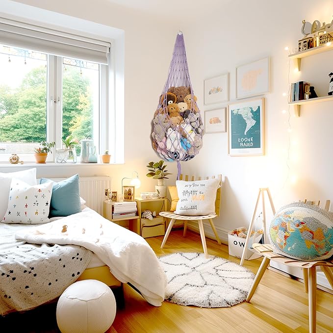 Upgrade Stuffed Animal Hammock Corner or Wall Hanging Net
