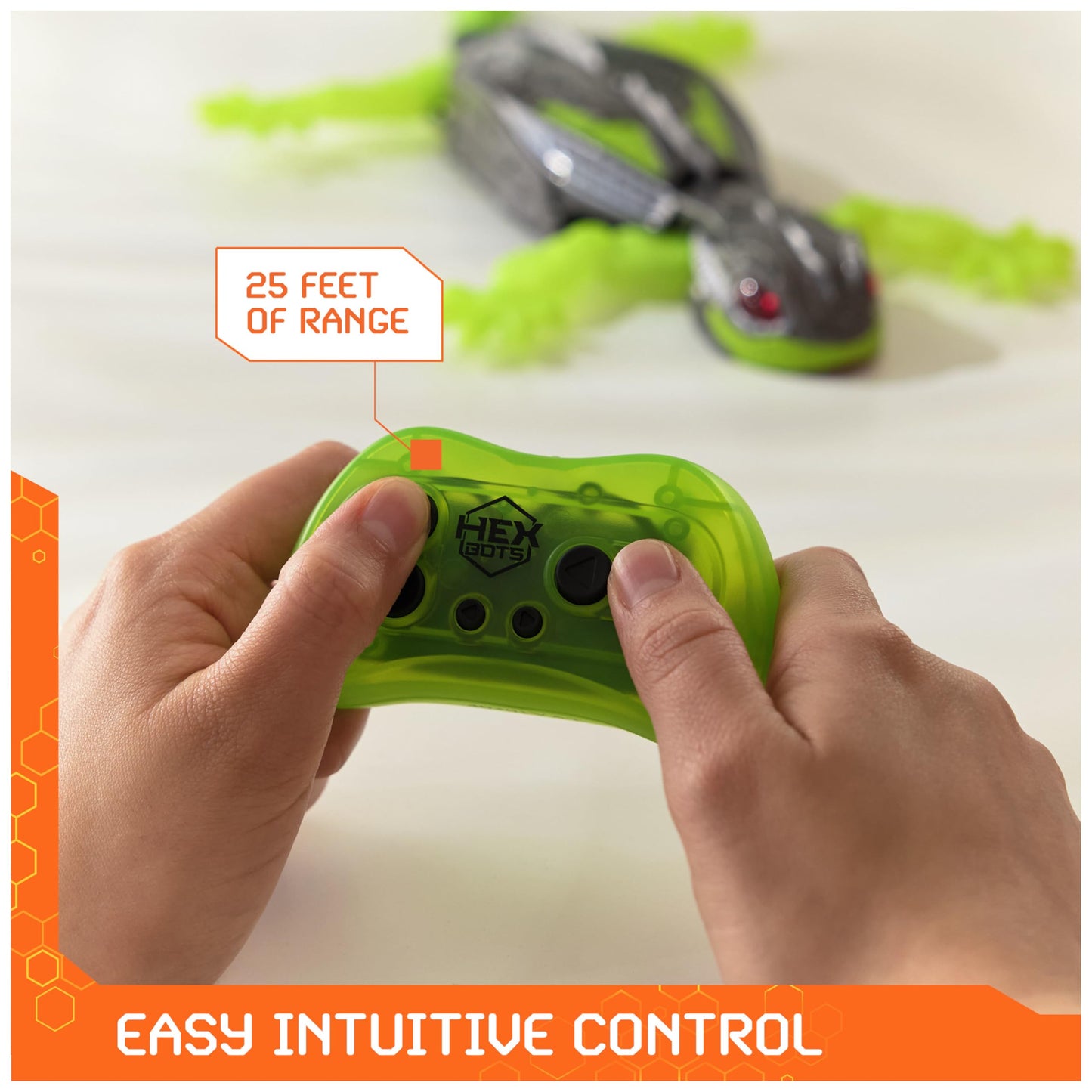 HEX BOTS Wall Crawler Gecko, Rechargeable Remote Control Robot Kids Toy, Climbs Walls, RC Robot Toy for Boys & Girls Ages 4 & Up