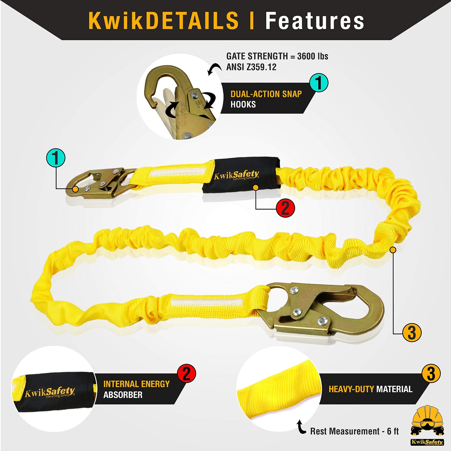 KwikSafety - Charlotte, NC - TSUNAMI BUNDLE [Premium BRAIDED ROPE] Vertical Lifeline, Safety Harness, Safety Lanyard, Cross Arm Strap, Tool Lanyard, Roof Anchor, 20L Dry Bag ANSI OSHA | 100 FT.